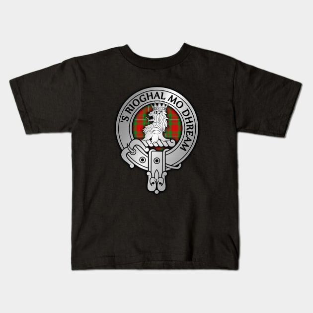 Clan MacGregor Crest & Tartan Kids T-Shirt by Taylor'd Designs